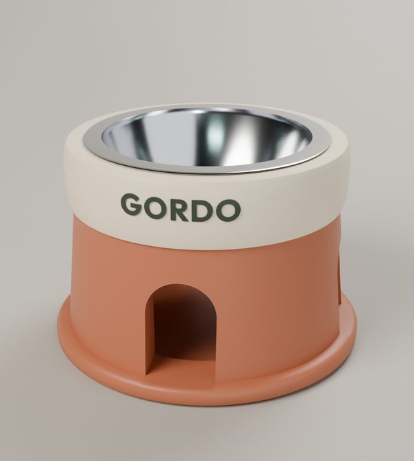 Vault, terracota y crema, con arco, con el nombre GORDO