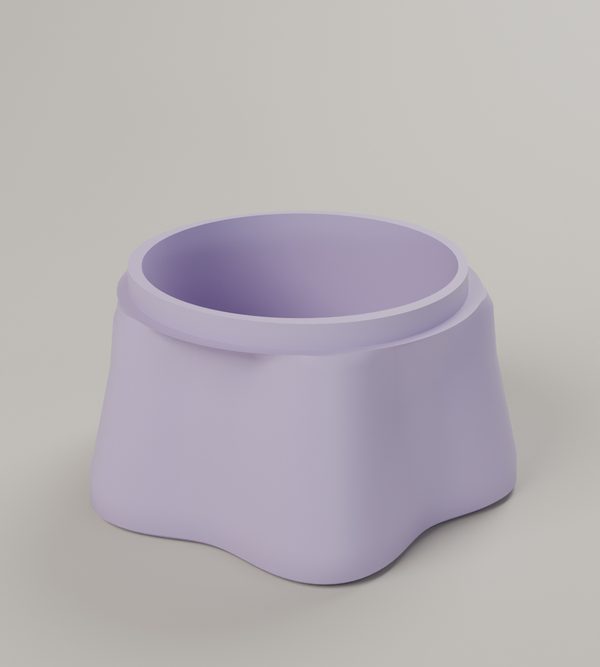 La base lila del soporte Bloom, sola