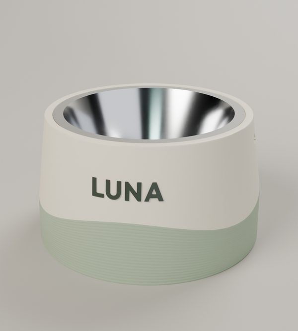 Soporte crema y salvia con el nombre LUNA